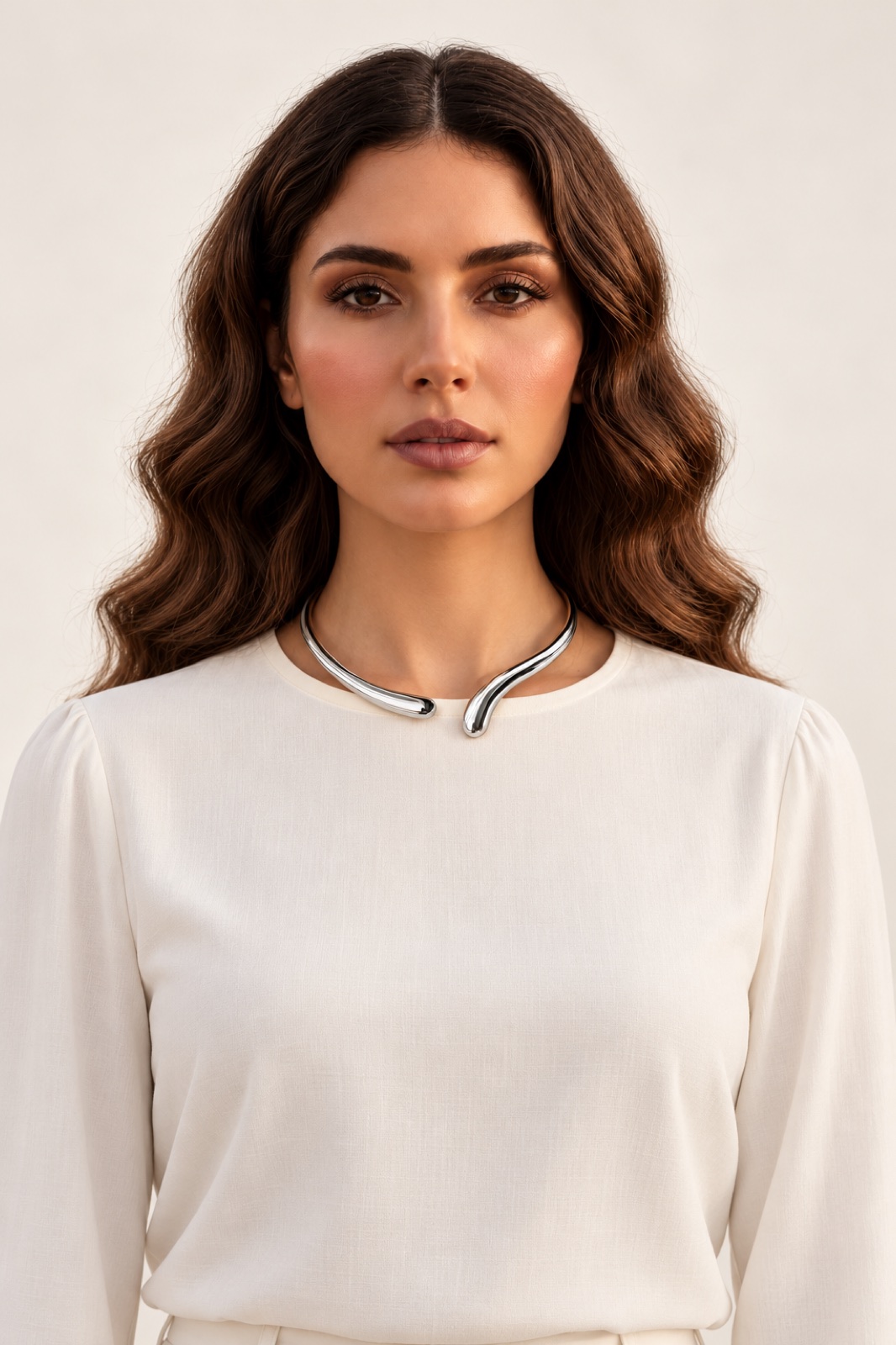 Mira silver fashion jewellery campaign portrait