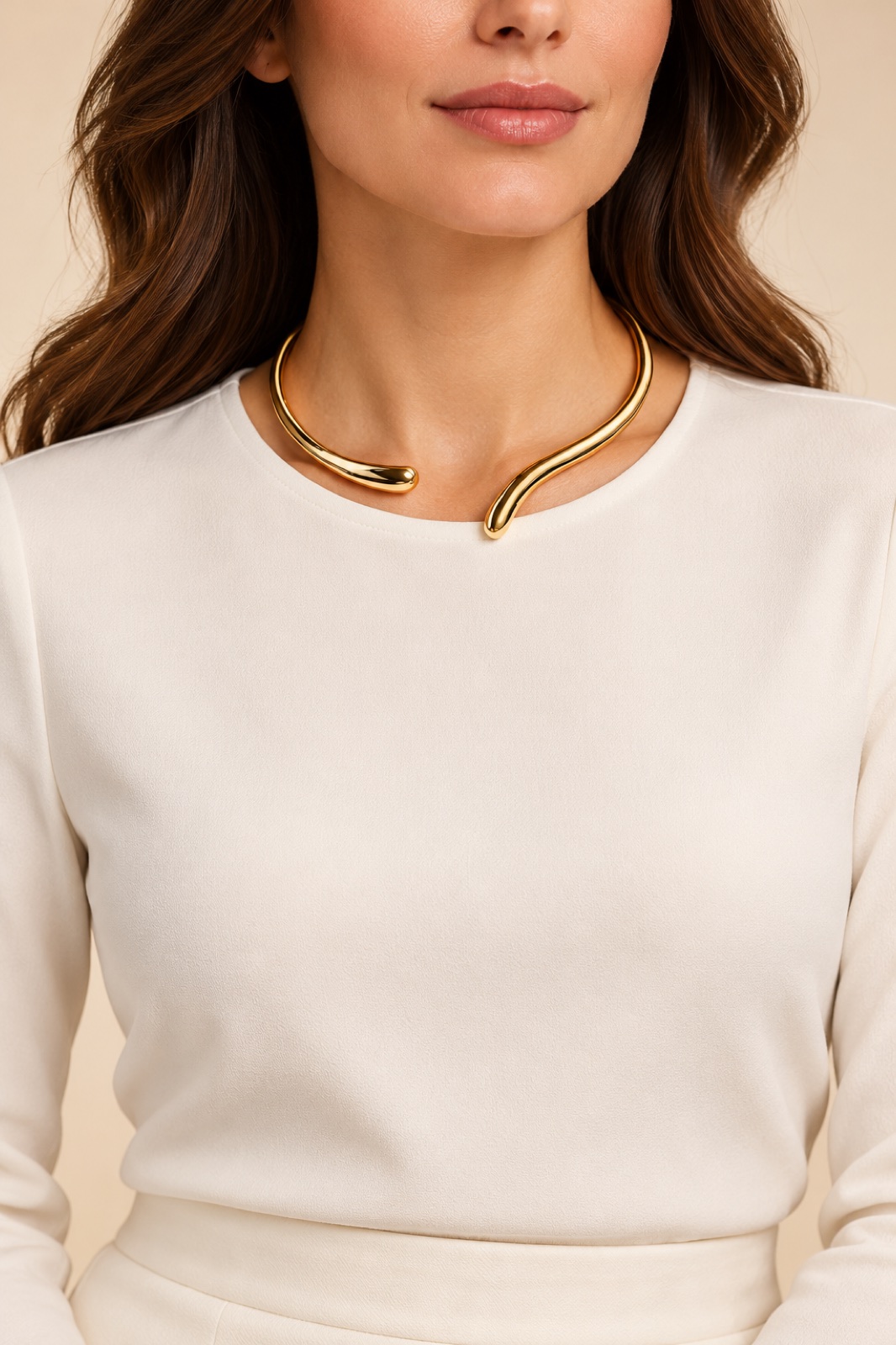Mira gold fashion jewellery campaign portrait